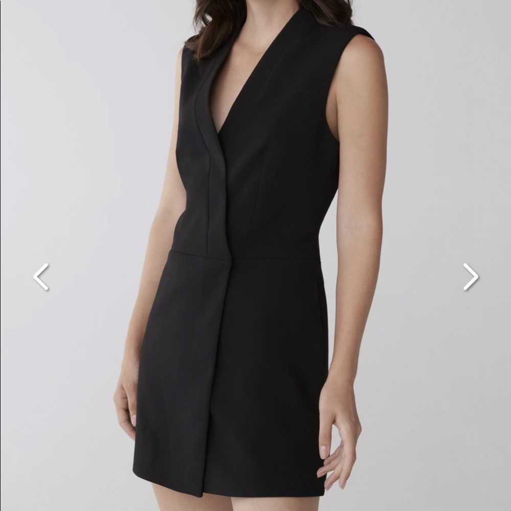 BCBG Lara Wrap Vest Dress in Black